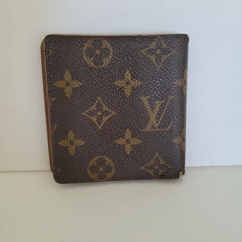 Louis Vuitton Monogram Bifold Wallet Brown Canvas CA0099 Made in Spain